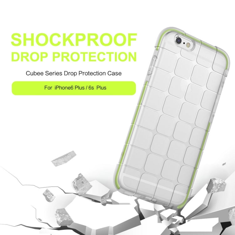 Rock for iPhone 6 Plus & 6s Plus Cubee Series Drop Protection Case Double Color Double Layer Soft TPU + TPE Shockproof Protective Back Case
