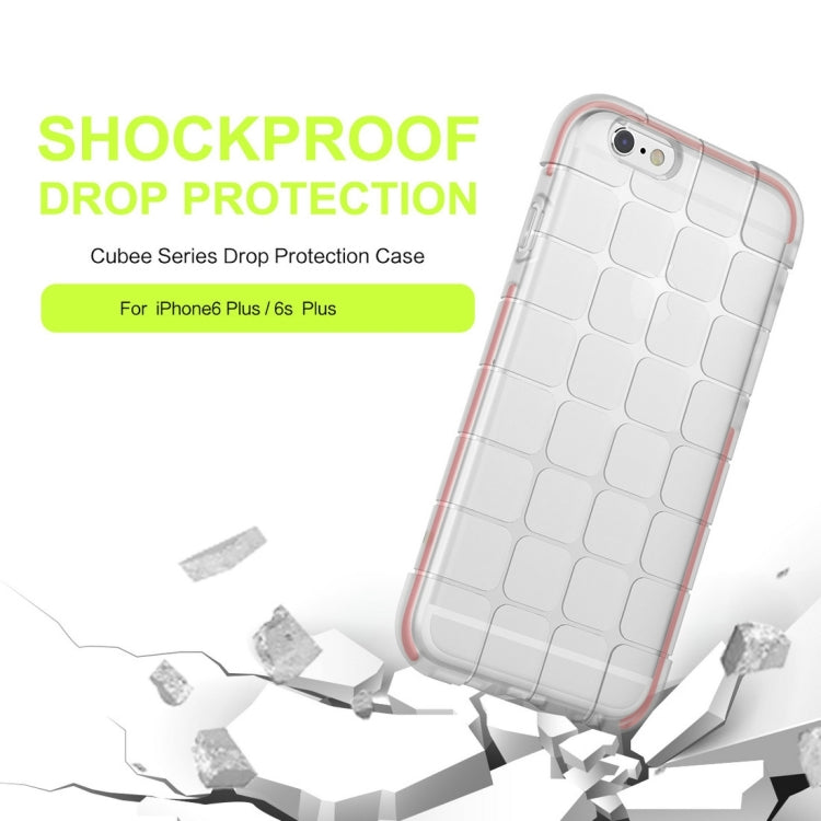 Rock for iPhone 6 Plus & 6s Plus Cubee Series Drop Protection Case Double Color Double Layer Soft TPU + TPE Shockproof Protective Back Case