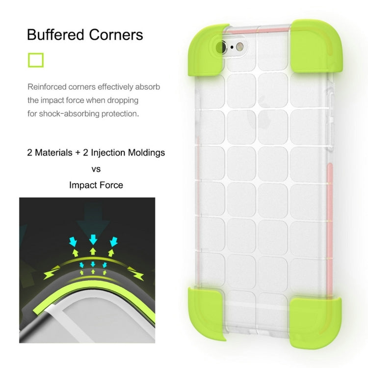 Rock for iPhone 6 Plus & 6s Plus Cubee Series Drop Protection Case Double Color Double Layer Soft TPU + TPE Shockproof Protective Back Case