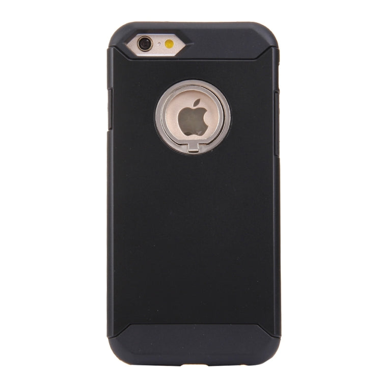 For iPhone 6 Plus & 6s Plus Anti-Drop Shockproof Dual Layer TPU + PC Protective Case with Hidden Ring Holder