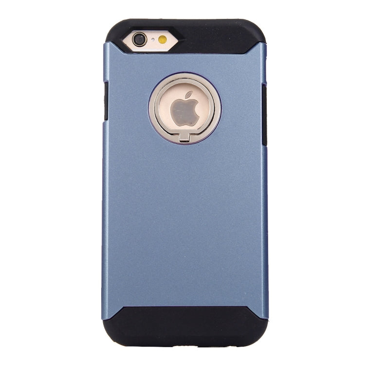 For iPhone 6 Plus & 6s Plus Anti-Drop Shockproof Dual Layer TPU + PC Protective Case with Hidden Ring Holder