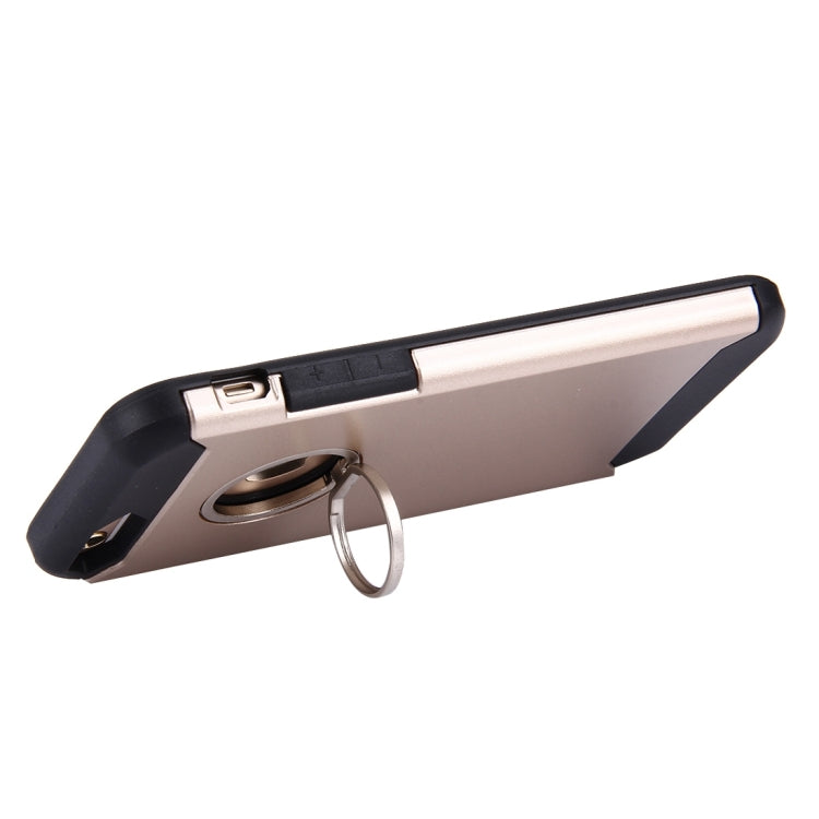 For iPhone 6 Plus & 6s Plus Anti-Drop Shockproof Dual Layer TPU + PC Protective Case with Hidden Ring Holder