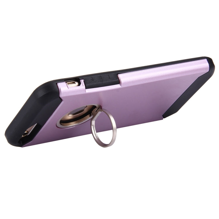 For iPhone 6 Plus & 6s Plus Anti-Drop Shockproof Dual Layer TPU + PC Protective Case with Hidden Ring Holder