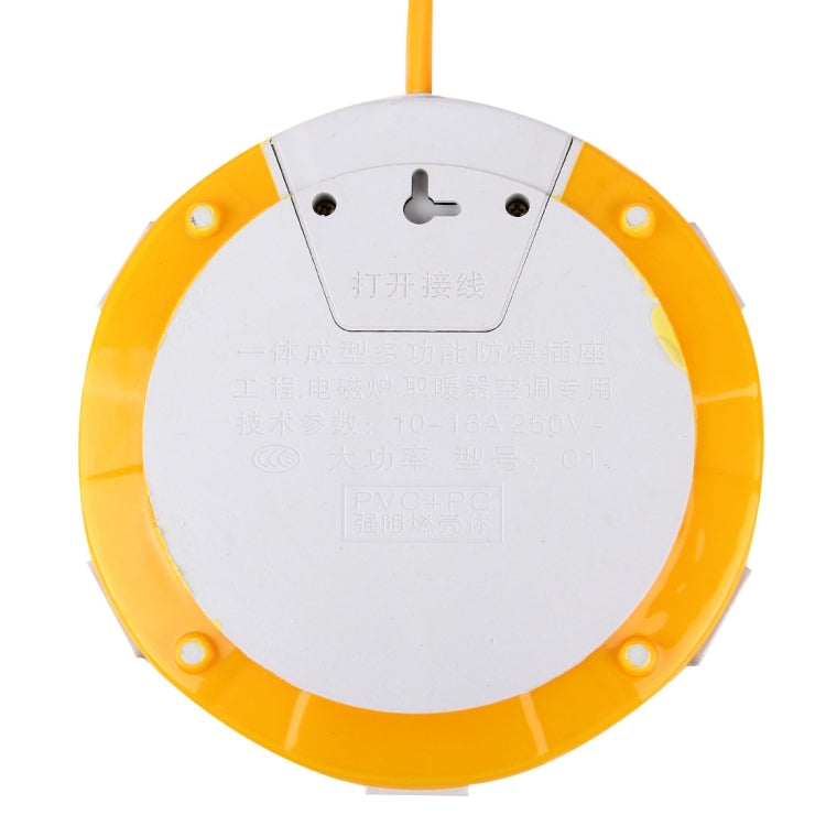 Circular Multi Plug Universal 10 Outlets + 2 USB Ports Smart USB 250V AC Power Socket, AU Plug(Yellow)
