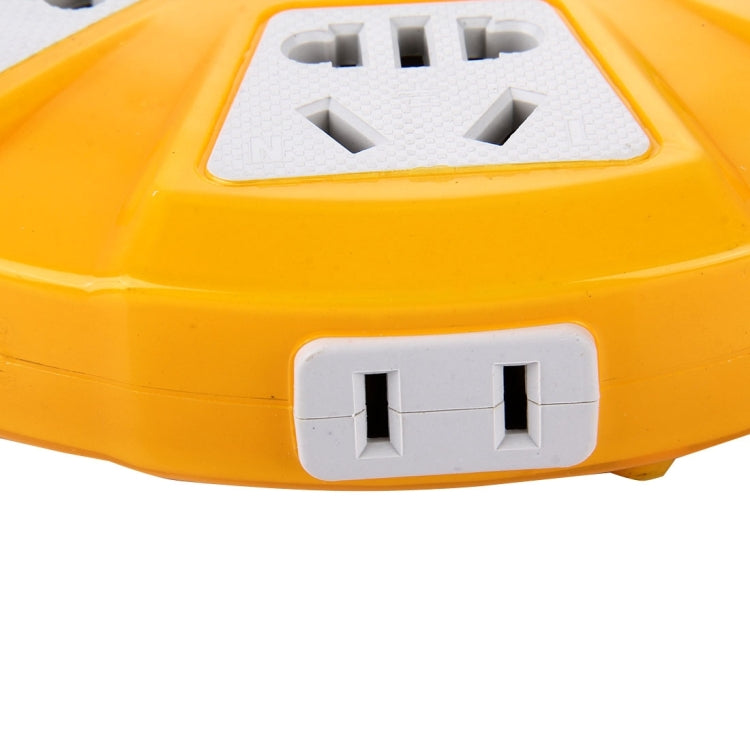 Circular Multi Plug Universal 10 Outlets + 2 USB Ports Smart USB 250V AC Power Socket, AU Plug(Yellow)