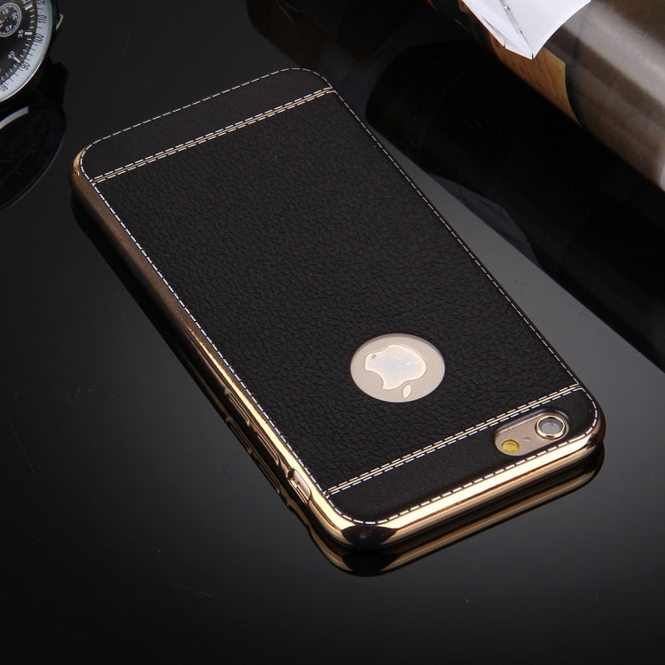 For iPhone 6 Plus & 6s Plus 3D Litchi Texture Soft TPU Protective Case