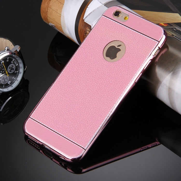 For iPhone 6 Plus & 6s Plus 3D Litchi Texture Soft TPU Protective Case
