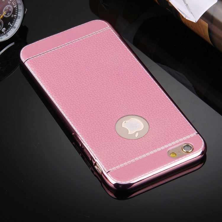 For iPhone 6 Plus & 6s Plus 3D Litchi Texture Soft TPU Protective Case