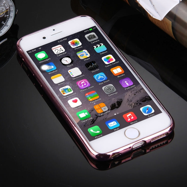 For iPhone 6 Plus & 6s Plus 3D Litchi Texture Soft TPU Protective Case