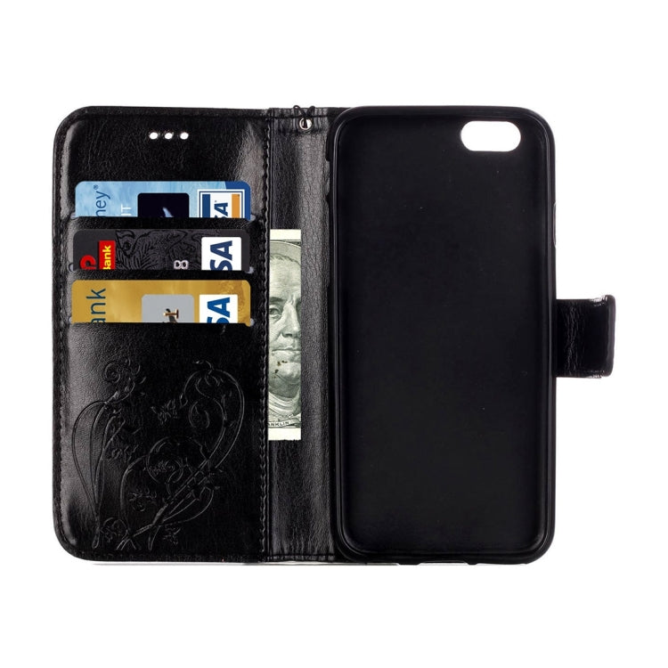 For iPhone 6 Plus & 6s Plus Heart Diamond Encrusted Flowers Embossing Horizontal Flip Leather Case with Holder & Card Slots & Wallet & Lanyard