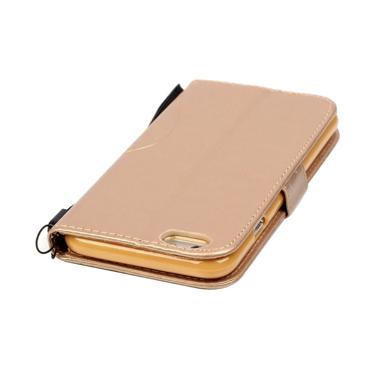 For iPhone 6 Plus & 6s Plus Heart Diamond Encrusted Flowers Embossing Horizontal Flip Leather Case with Holder & Card Slots & Wallet & Lanyard
