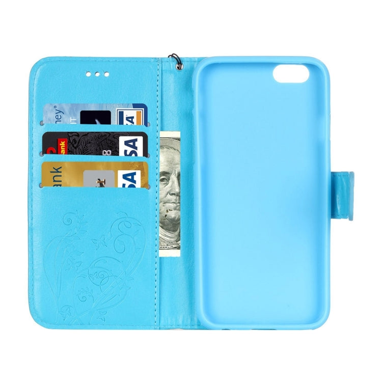 For iPhone 6 Plus & 6s Plus Heart Diamond Encrusted Flowers Embossing Horizontal Flip Leather Case with Holder & Card Slots & Wallet & Lanyard