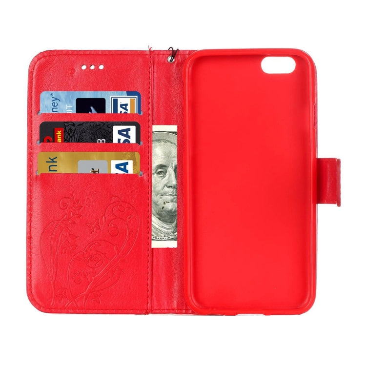 For iPhone 6 Plus & 6s Plus Heart Diamond Encrusted Flowers Embossing Horizontal Flip Leather Case with Holder & Card Slots & Wallet & Lanyard