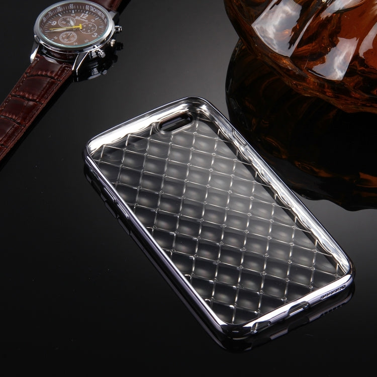For iPhone 6 Plus & 6s Plus Argyles Texture Electroplating Soft TPU Protective Cover Case