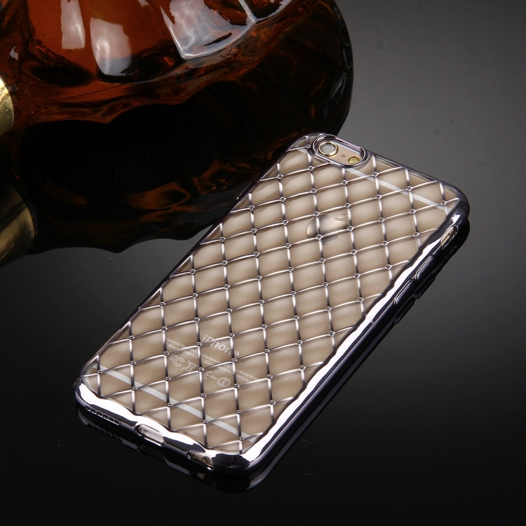 For iPhone 6 Plus & 6s Plus Argyles Texture Electroplating Soft TPU Protective Cover Case