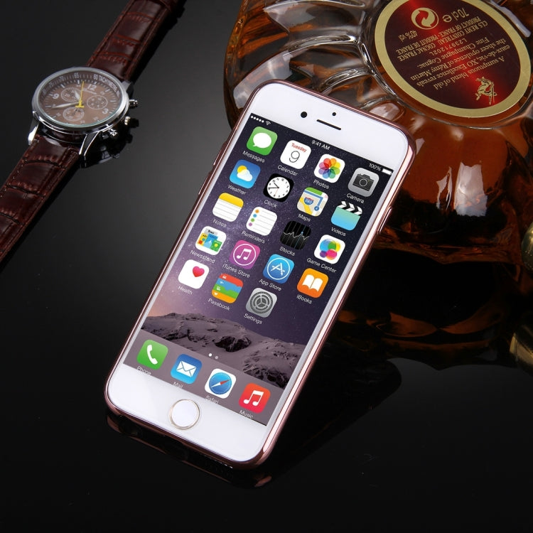 For iPhone 6 Plus & 6s Plus Argyles Texture Electroplating Soft TPU Protective Cover Case