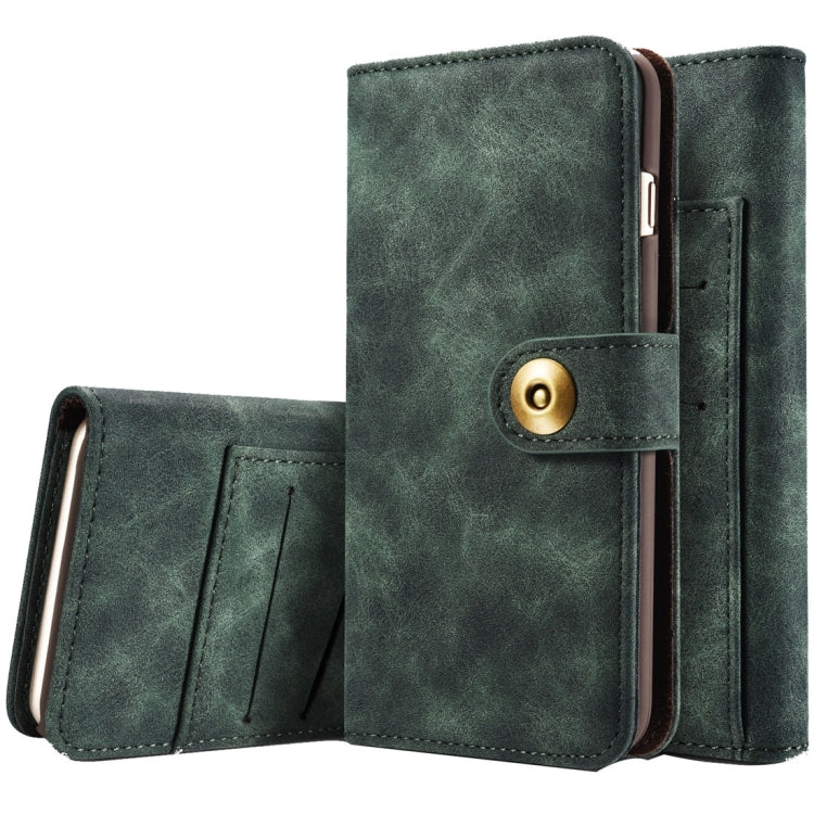 For iPhone 6 Plus & 6s Plus Retro Magnetic Horizontal Flip Leather Case with Card Slots & Wallet & Photo Frame & Detachable Back Cover