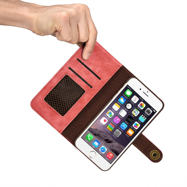 For iPhone 6 Plus & 6s Plus Retro Magnetic Horizontal Flip Leather Case with Card Slots & Wallet & Photo Frame & Detachable Back Cover