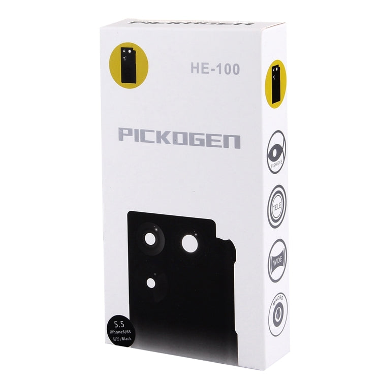 PICKOGEN 4 in 1 0.65X Wide Angle & 180 Degree CD HAWK EYE LENS & 2X iZiZ Telephoto Lens & Phone Case Camera Lens Phone Case for iphone 6 Plus / 6s Plus