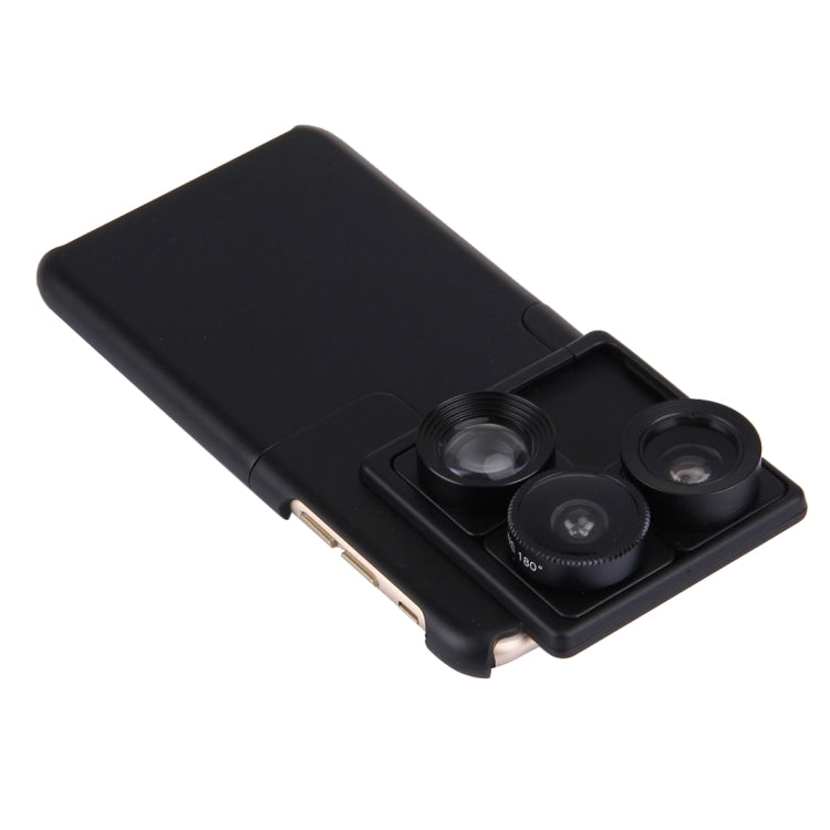 PICKOGEN 4 in 1 0.65X Wide Angle & 180 Degree CD HAWK EYE LENS & 2X iZiZ Telephoto Lens & Phone Case Camera Lens Phone Case for iphone 6 Plus / 6s Plus