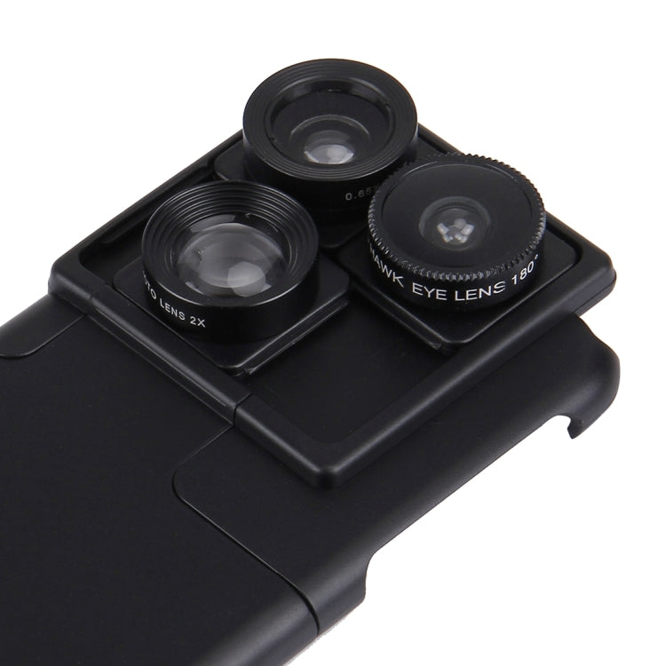 PICKOGEN 4 in 1 0.65X Wide Angle & 180 Degree CD HAWK EYE LENS & 2X iZiZ Telephoto Lens & Phone Case Camera Lens Phone Case for iphone 6 Plus / 6s Plus