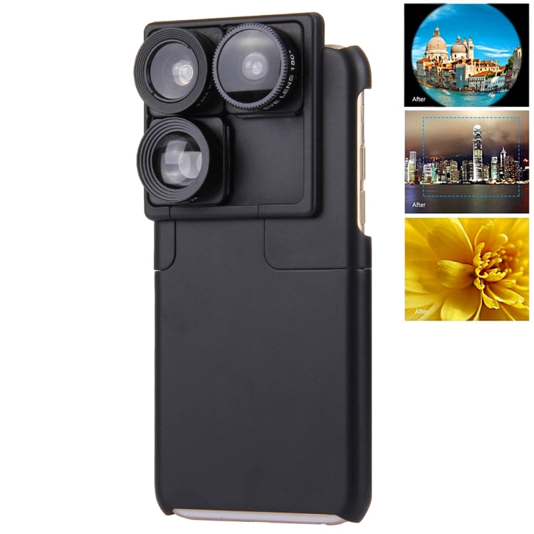 PICKOGEN 4 in 1 0.65X Wide Angle & 180 Degree CD HAWK EYE LENS & 2X iZiZ Telephoto Lens & Phone Case Camera Lens Phone Case for iphone 6 Plus / 6s Plus