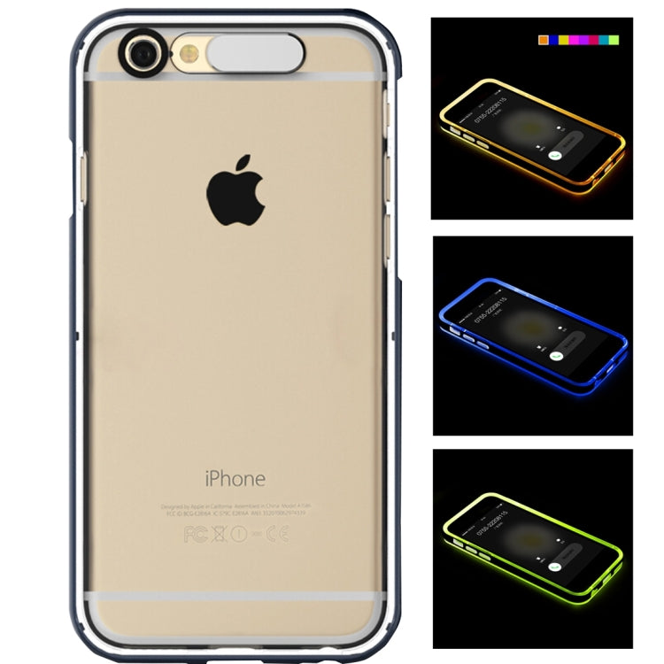 ROCK for iPhone 6 Plus Slide Slice Design TPU + PC Protective Case with Colour Call LED Lighting Flashing Function