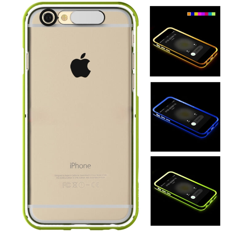 ROCK for iPhone 6 Plus Slide Slice Design TPU + PC Protective Case with Colour Call LED Lighting Flashing Function