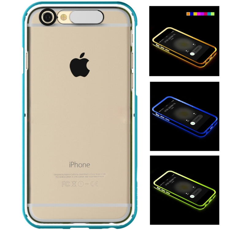 ROCK for iPhone 6 Plus Slide Slice Design TPU + PC Protective Case with Colour Call LED Lighting Flashing Function