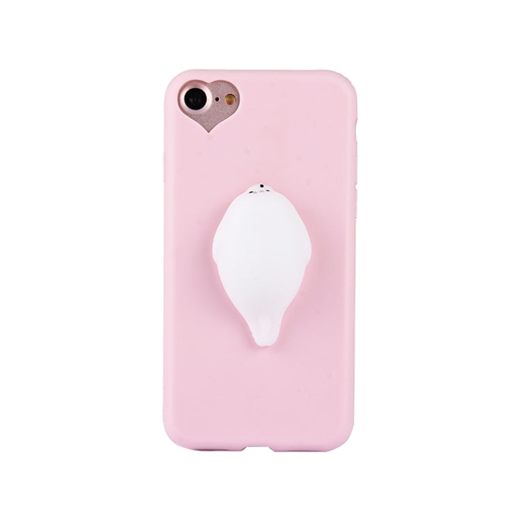 For iPhone 6 Plus & 6s Plus 3D White Sea Lions Pattern Squeeze Relief Squishy Dropproof Protective Back Cover Case