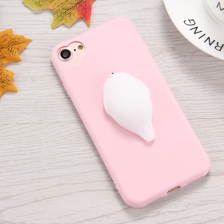 For iPhone 6 Plus & 6s Plus 3D White Sea Lions Pattern Squeeze Relief Squishy Dropproof Protective Back Cover Case