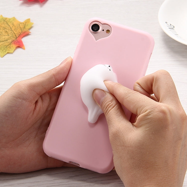 For iPhone 6 Plus & 6s Plus 3D White Sea Lions Pattern Squeeze Relief Squishy Dropproof Protective Back Cover Case