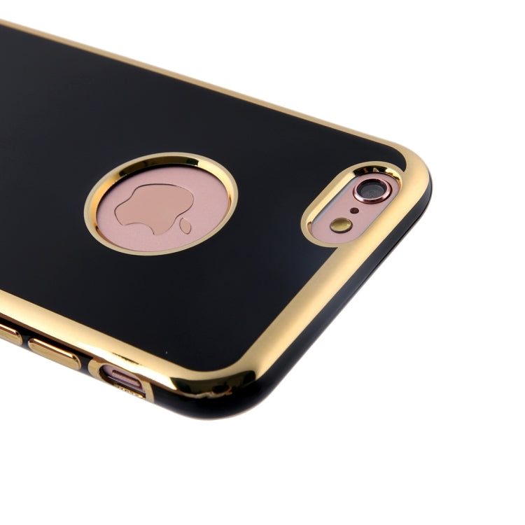 For iPhone 6 Plus & 6s Plus Electroplating Gold Edge Soft TPU Protective Case