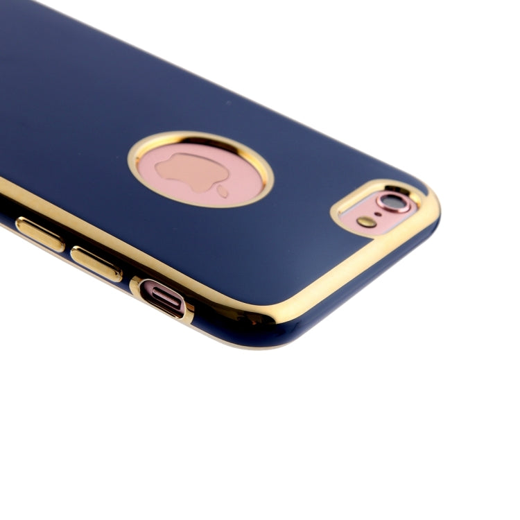 For iPhone 6 Plus & 6s Plus Electroplating Gold Edge Soft TPU Protective Case