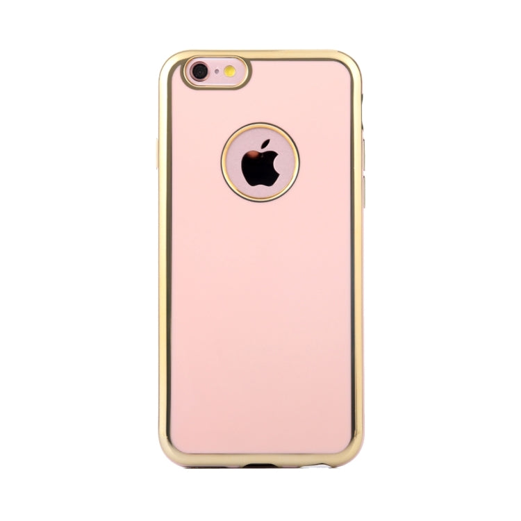 For iPhone 6 Plus & 6s Plus Electroplating Gold Edge Soft TPU Protective Case
