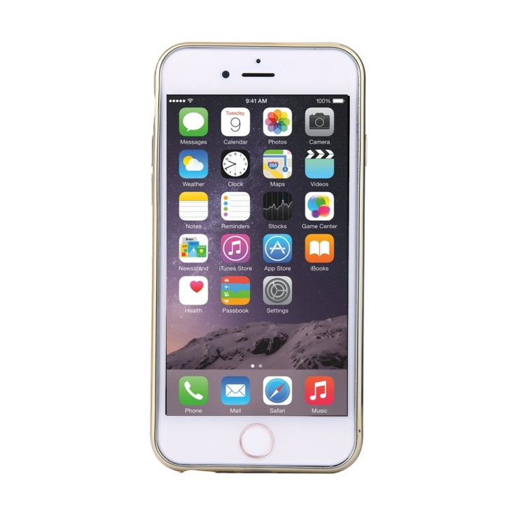 For iPhone 6 Plus & 6s Plus Electroplating Gold Edge Soft TPU Protective Case