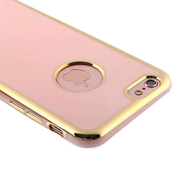 For iPhone 6 Plus & 6s Plus Electroplating Gold Edge Soft TPU Protective Case