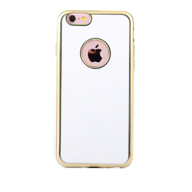 For iPhone 6 Plus & 6s Plus Electroplating Gold Edge Soft TPU Protective Case