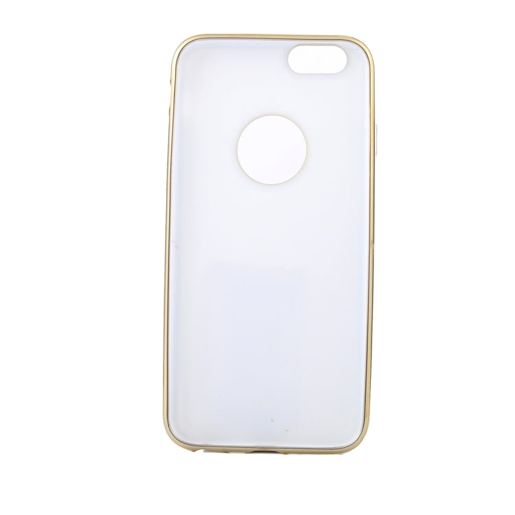 For iPhone 6 Plus & 6s Plus Electroplating Gold Edge Soft TPU Protective Case