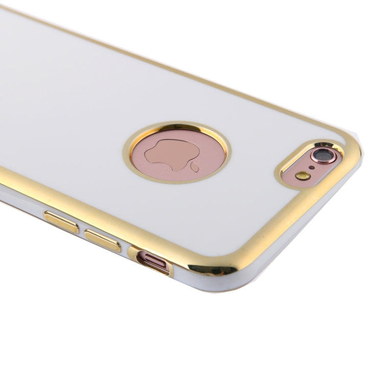 For iPhone 6 Plus & 6s Plus Electroplating Gold Edge Soft TPU Protective Case