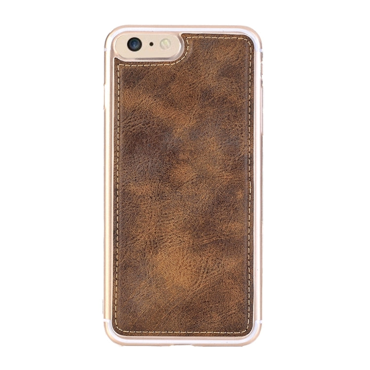For iPhone 6 Plus & 6s Plus Retro Style Crazy Horse Texture Horizontal Flip Leather Case with Separable Back Cover & Zip Fastener & Card Slot & Wallet & Magnetic Buckle