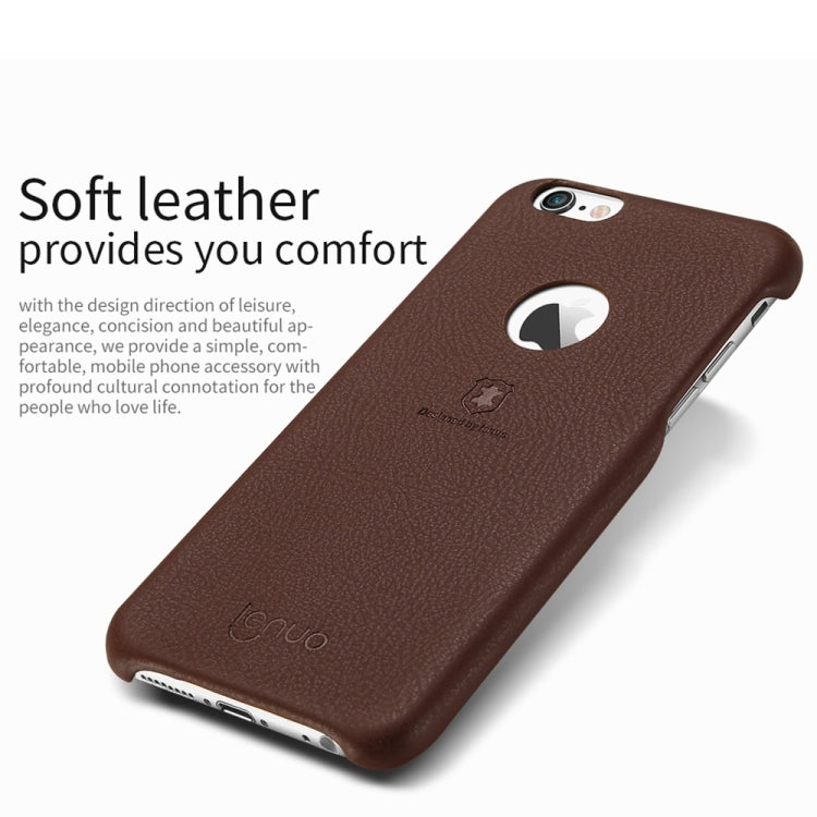 Lenuo for iPhone 6 Plus & 6s Plus Litchi Texture PU + PC Paste Skin Protective Case