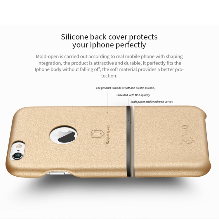 Lenuo for iPhone 6 Plus & 6s Plus Litchi Texture PU + PC Paste Skin Protective Case
