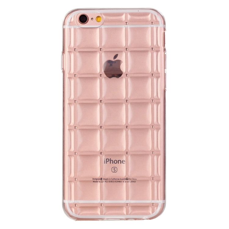 For iPhone 6s Plus Transparent Grid TPU Protective Case