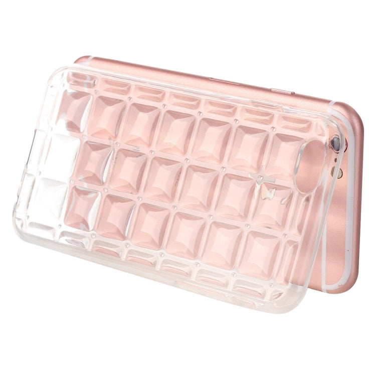 For iPhone 6s Plus Transparent Grid TPU Protective Case