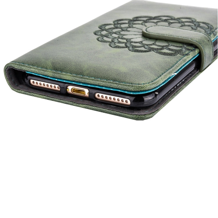 For iPhone 6 Plus & 6s Plus Embroidery Flower Pattern Horizontal Flip Leather Case with Holder & Card Slots & Wallet & Photo Frame