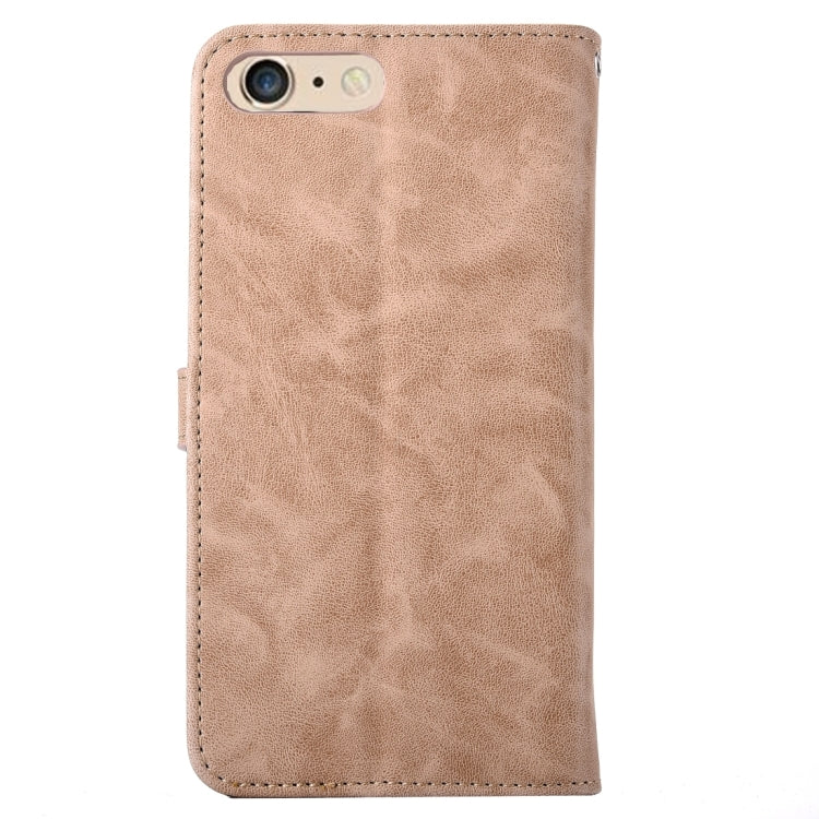 For iPhone 6 Plus & 6s Plus Embroidery Flower Pattern Horizontal Flip Leather Case with Holder & Card Slots & Wallet & Photo Frame
