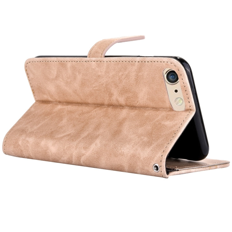 For iPhone 6 Plus & 6s Plus Embroidery Flower Pattern Horizontal Flip Leather Case with Holder & Card Slots & Wallet & Photo Frame