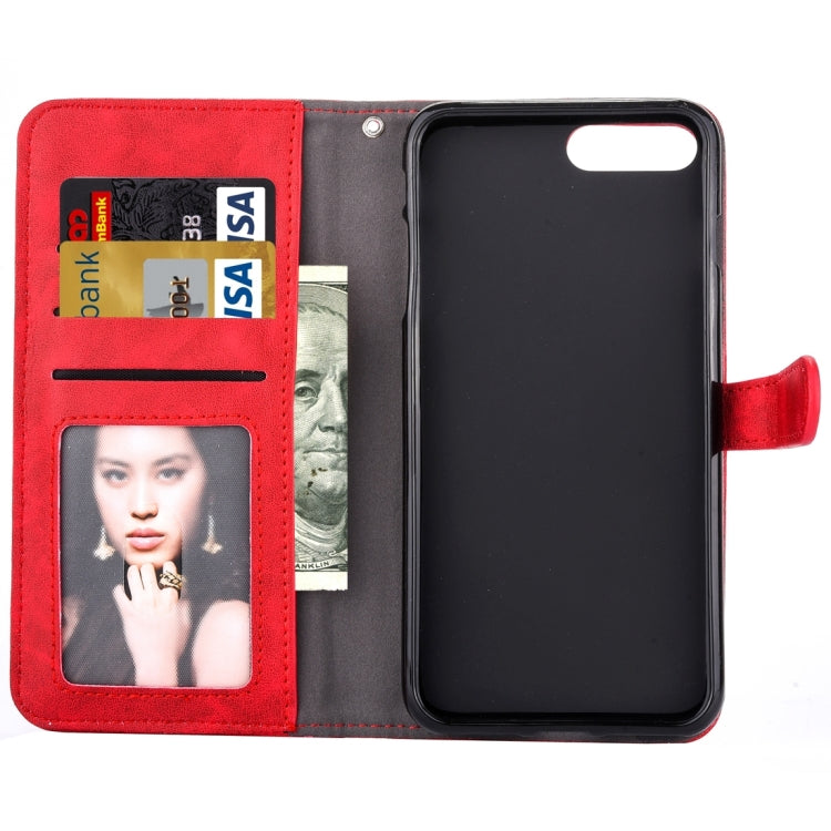 For iPhone 6 Plus & 6s Plus Embroidery Flower Pattern Horizontal Flip Leather Case with Holder & Card Slots & Wallet & Photo Frame