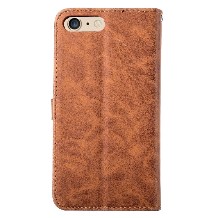 For iPhone 6 Plus & 6s Plus Embroidery Flower Pattern Horizontal Flip Leather Case with Holder & Card Slots & Wallet & Photo Frame
